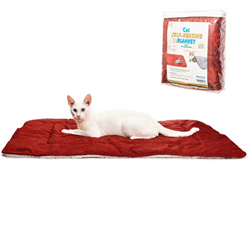 PAWCHIE Cat Self-Heating Pad Self-Warming Pet Bed Mat Blanket Suede Winter Warm Blanket