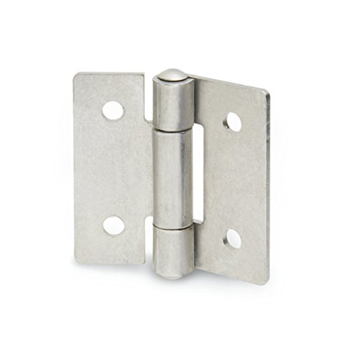 ganter Norma Elementos de acero inoxidable chapa bisagras, 2 unidades), color plateado, plateado, GN 136-NI-30-30-B Cover
