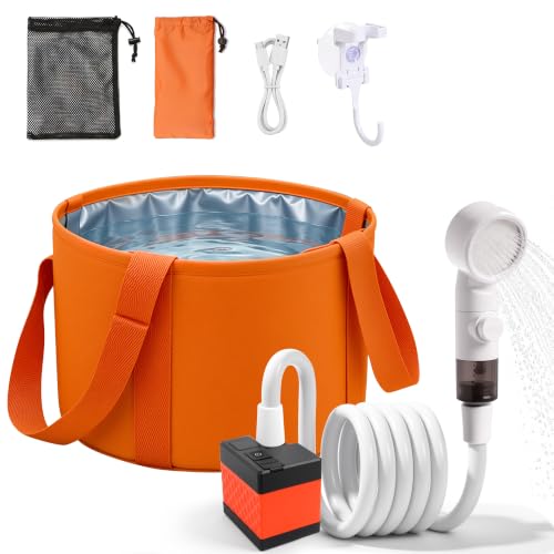 Aidoclip Portable Camping Shower Pump with 12l Foldable