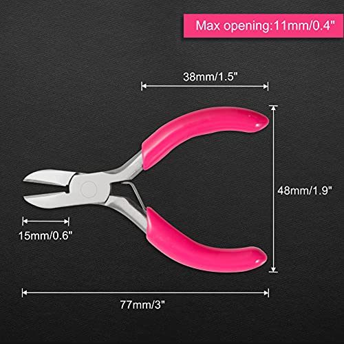 Image of Mini Diagonal Cutters 3 Inches Side Cutting Pliers Diagonal Cutting Plier Wire Cutters for Jewelry Making Beading Repair Supplies Mini Pliers for Jewelry Making Supplies