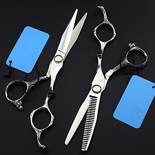 Tijeras de barbero para Cortar el Cabello, 6 Pulgadas, Fabricadas en Japón con Acero 9cr13, con rodamientos, para Maquillaje, Corte y entresacado. Incluye Estuche.