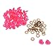 Produktbild P Prettyia 12mm Kunststoff Sicherheit Nase mit Unterlegscheiben DIY Sicherheitsnasen für Making Puppe, Marionette, Plüschtier, 100er Pack - Rosa