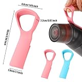 BOXOB 2pcs Handle Compatible with Air Up Water Bottle, Silicone Bottle Handle Attachment Water Bottle Carrier Grip Holder Strap Accessories for Carrying Sport Event School Home (Pink, Sky Blue) - Image 2