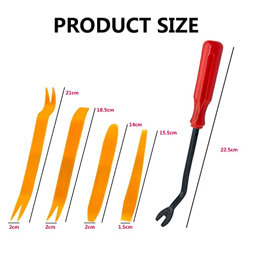 Grafken 100Pcs Car Retainer Clips & Fastener Remover, Quality Nylon Push Rivets - Splash Shield Clips 6 Most Popular Sizes & Applications for Honda Toyota GM Ford, m - Image 3