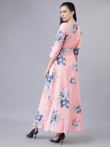 Image of Tokyo Talkies Women's Three-Quarter Sleeves Boat Neck Printed Dresses | Stylish Dresses | Casual Dresses