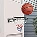 DYNWAVE Basketball Rim, Basketball Goal Double Spring Solid Steel Backboard Rims Wall Mounted Basketball Hoop for Indoor Outdoor Game, Black