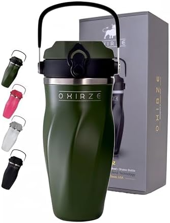 Shaker Bottle for Protein Mixes – Double Wall Stainless Steel, For Shakes, Smoothies, Cocktails –Leak-Proof, 26oz, Copper-Insulated Blender Cup, BPA-Free No Mixing Tools Needed,(Steel Commando)