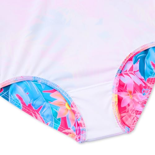 Image of Girls Swimsuit One Piece Bathing Suit with Adjustable Straps Cute Little Kids Swimming Suits Beach Swimwear 4T-12