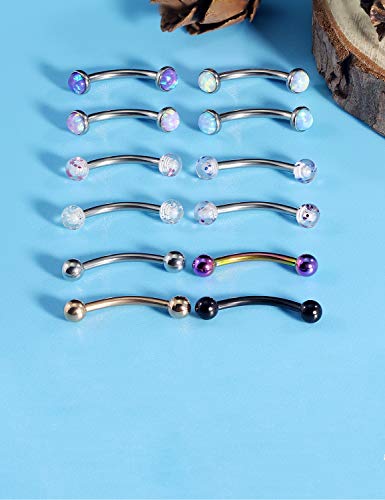 Jenxnjsjo Rook Piercing Jewelry Eyebrow Piercing Jewelry Eyebrow Rings Eyebrow Piercing Eyebrow Jewelry Eyebrow Rings For Women Curved Barbell Piercing Jewelry Eyebrow Ring Rook Earrings Rook Jewelry #TOP2