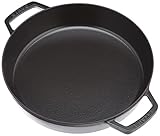 Cast iron construction means the pan retains heat, making for piping hot second servings