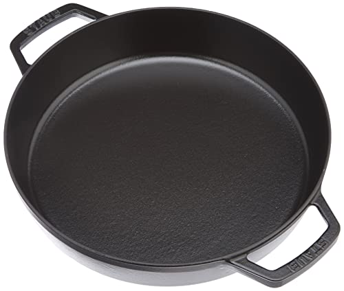 STAUB Bratpfanne mit zwei Griffen, Induktionsgeeignet, Gusseisen, Schwarz, 26 cm, 33.6 x 26 x 5.5 cm, 1 Einheiten, 40511-725-0