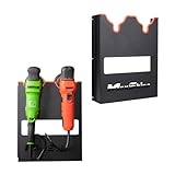 Maxshine Universal Dual Polisher Wall Holder (Black Iron) | Fits Dual Action & Rotary Polishers with Cord Organizer | Anticorrosion, Space-Saving Wall Mount Rack | Car Detailing Storage Accessory