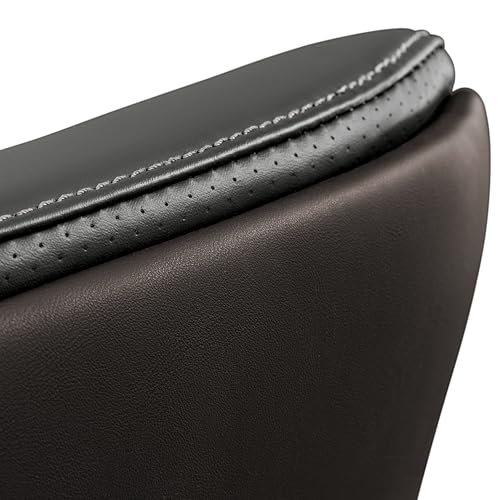 Image of EUREKA ERGONOMIC Royal Slim Executive High Back Black Leather Office Chair, Home Desk Chair for Adults, Big and Tall with Wheels, Swivel Rolling