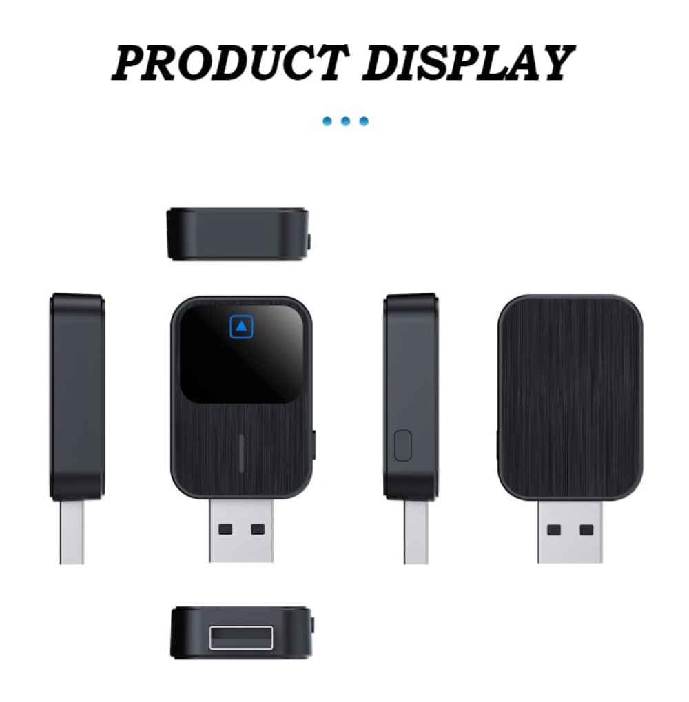 Bezprzewodowy adapter CarPlay i samochodowy do pilota 2017 2018 2019 2020 2021 2022 2023 2024 samochody z przewodowym CarPlay/Auto, 2 w 1 Plug and Play Dongle, szybkie Wi-Fi 5 GHz