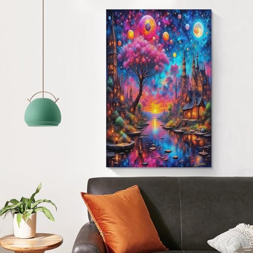 Peintures sur toile paysage de rêve pour masquer un mur vide salon 60x90