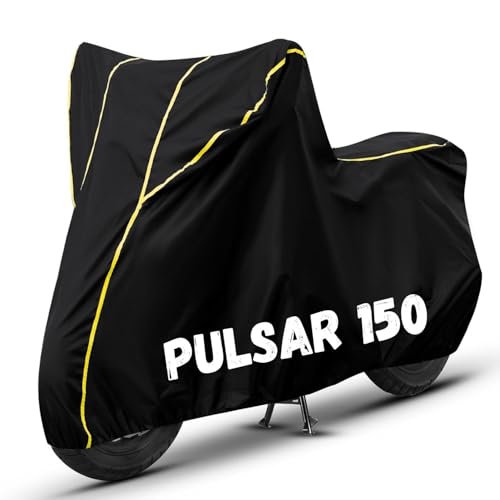 Image of Bike Cover for Pulsar 150 100% Waterproof, Dustproof & Scratch Resistant| Fully Bottom Elastic UV Resistant Heavy Duty Body Cover | All Weather Outdoor Use