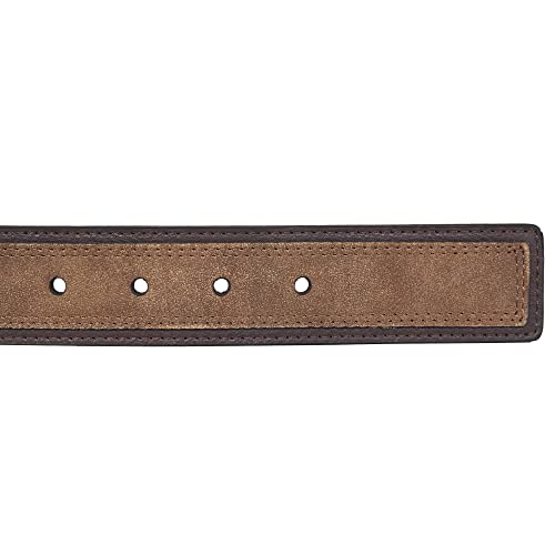 Image of Nautica Men's Casual Leather Belt | Everyday | Classic | Pants | Jeans | Khakis | Chinos | Metal Buckle