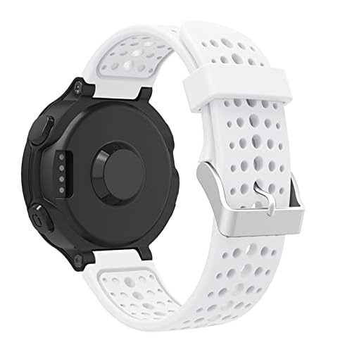 KAPPDE Soft Silicone Watch Strap Replacement Wrist Watch Band for Garmin Forerunner 220/230/235/620/630 Watchband with Tools (Color : White)