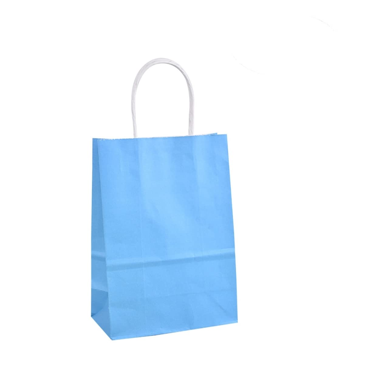 VALICLUD Geschenktüten mit Henkel 50 Stück aus Recycelbarem Kraftpapier mit Flachem Boden Handliche Papiertüte Boxförmig für Einzelhandel und Business Branding