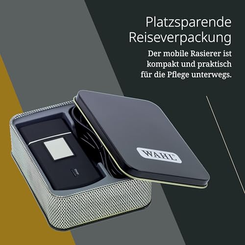 Wahl Mobile Shaver – Kabelloser Elektrorasierer mit Reiseetui – Flexible Scherfolie für eine besonders gründliche Rasur