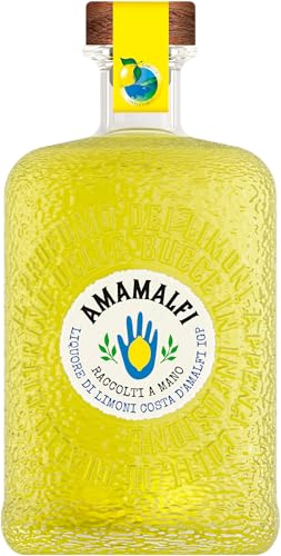 Limoncello Amamalfi IGP - 700 ml: fatto a mano con il pregiato 'Limone Costa D'Amalfi IGP' di Vietri sul Mare, Amalfi – Senza glutine, pesticidi, OGM – 28% ABV