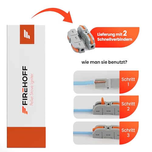 Keramikzünder für Pelletofen - Speziell für NORDICA EXTRAFLAME/SKIA/RAVELLI/DAL ZOTTO - 300 W, 89/94 mm, Ø 11,5 mm, Gewinde 3/8 mit Anschlüssen - PSX 6-240-B -1 Jahr Garantie