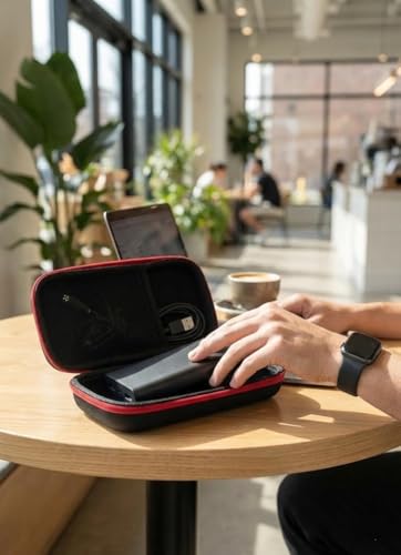 Image of GadgetBite Universal EVA Power Bank Case Cover for 10000mAh 20000mAh & 30000mAh Power Banks Shockproof Protective Carry Case for PowerBank Compatible with Xiaomi Ambrane URBN Boat PowerBanks - Red