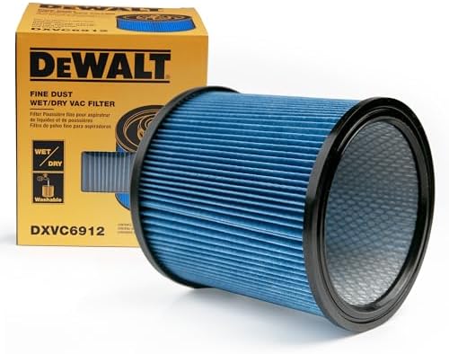 DEWALT HEPA Vacuum Filter Replacement DXVC6912, Fit for 6-16 Gallon Wet Dry Vacuum Cleaner, Compatible with DXV06P, DXV09P, DXV09PA, DXV10P, DXV10PL, DXV10S, DXV10SA, DXV10SB, DXV12P, DXV14P, DXV16P