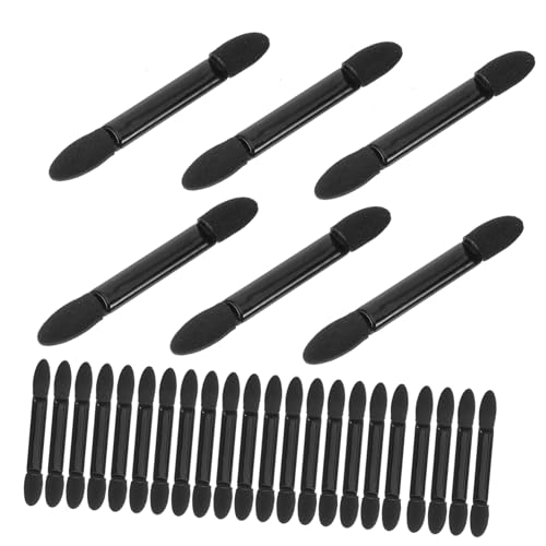 minkissy Luxury Makeup Kit 50pcs Black Long Handle Sponge Eyeshadow Alicator Dual Sided Brush for Women Latex Sponge Tips