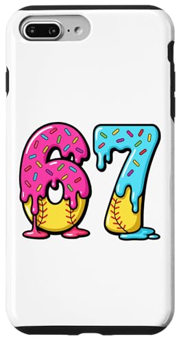 67 Ice Cream Drip Softball Gen Alpha Slang Six Seven Meme X}zP[X iPhone 7 Plus/8 Plus p