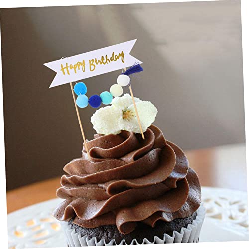 Abaodam 10 Pçs Bandeiras De Bolo De Bola De Cupcake Toppers Bolos De Frutas Enfeite De Cupcake Picar