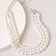 JKJF 3 Stück Simulierten Perle Halskette 3 Reihen Perlen Choker Halsband Multi Schichte Perlen Kette Elegant Modische Kurze Perlenkette Retro Fasching Kostüm Zubehör für Frauen Mädchen