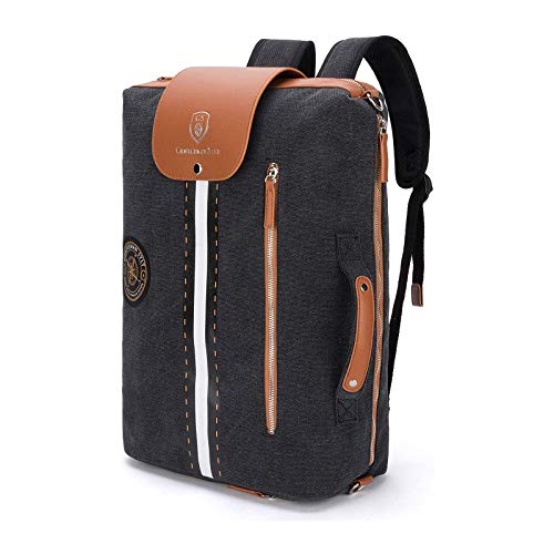 Preisvergleich Produktbild GENTLEMAN SYLT Laptoprucksack Washed schwarz, Moderne Aktentasche mit Laptopfach, abnehmbare Riemen, Rucksack wasserabweisend 49x31x18cm