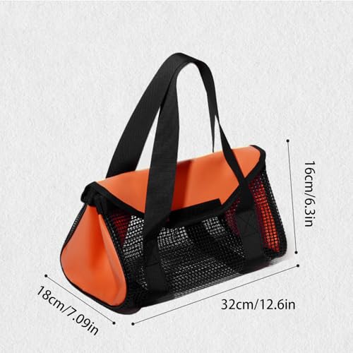 Sac de rangement portable en maille orange pour leurres - 5