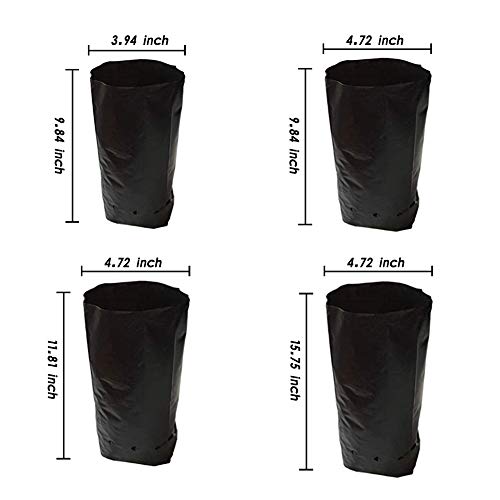 Frjjthchy 100 Pcs Thicken Plastic Nursery Bags For Plants Fruit Flower Grow Bags Seedling Pots thumb #1