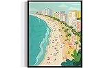 Myrtle Beach South Carolina Wall Art Print Poster, House View Nautical Landscape Decor Home Picture Painting Artwork Bedroom Living Room Gallery 149 (Myrtle Beach South Carolina, 11 x 14 inches, Unframed)