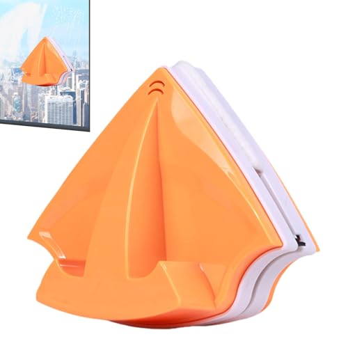 Limpiacristales Magnético De Doble Cara - Limpiacristales Triangular Para Con Mango | Creativos De Larga Duración, Diseño Moderno, Herramienta De Limpieza De Ventanas Para El Control De La Sic