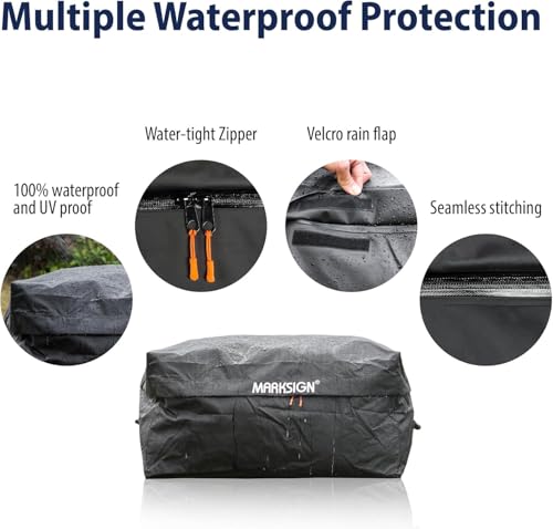 Image of Truck Bed Bag with Cargo Net, 26 Cubic Feet 100% Waterproof Truck Cargo Bag Fits Any Truck Size with 4 Handles, Packing Bag (51''x40''x22'', Patent Pending)