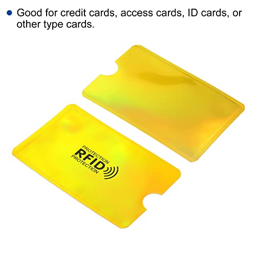 RFID Blocking Credit Card Sleeves, 20 Pack Contactless Protector Holder for NFC Purse, Laser Gold4