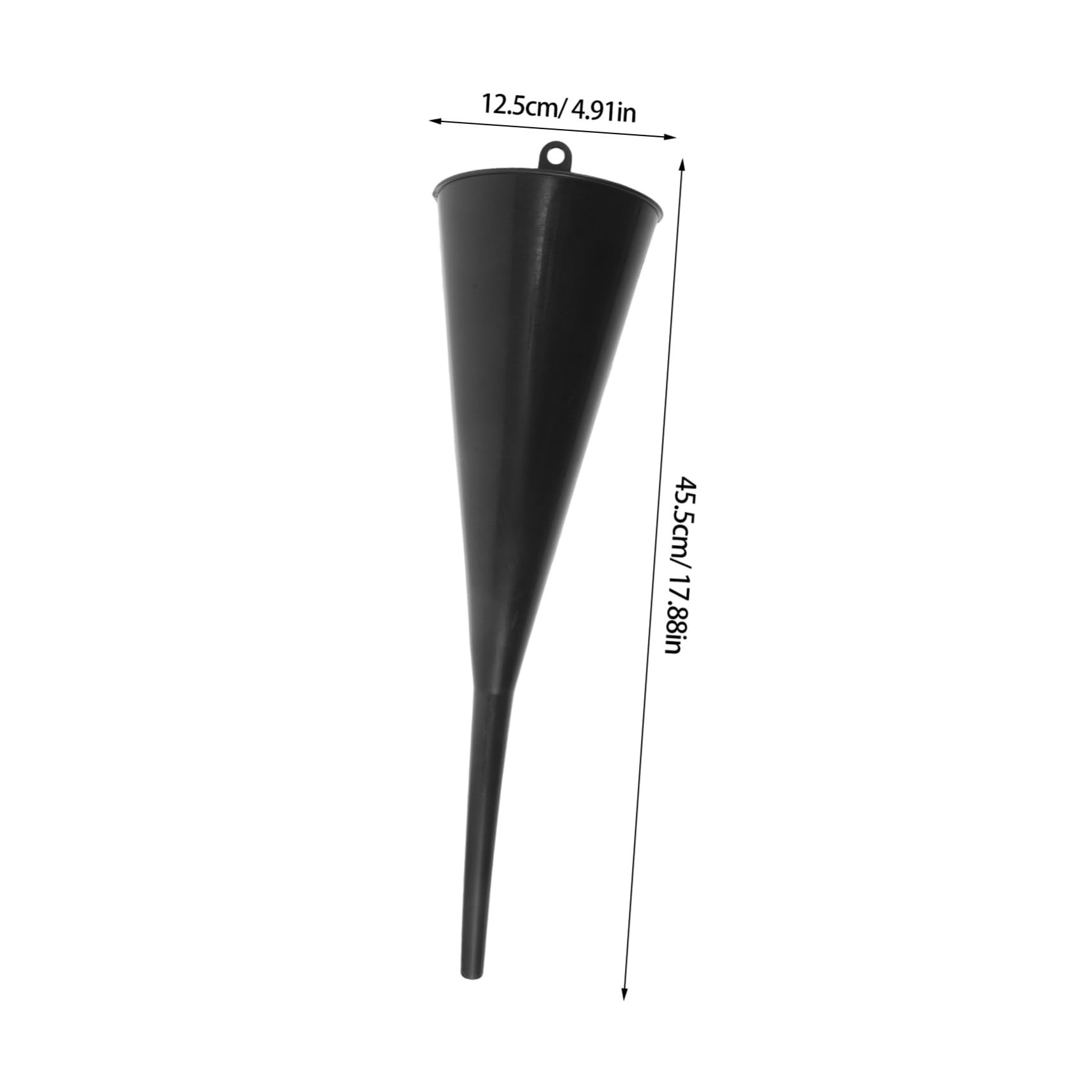Embudo de Plástico de Cuello Largo Negro, 4 Piezas para Coche | Boquilla Flexible y Boca Ancha, Apto para Agua y Moto, Vertido Preciso de Lubricantes
