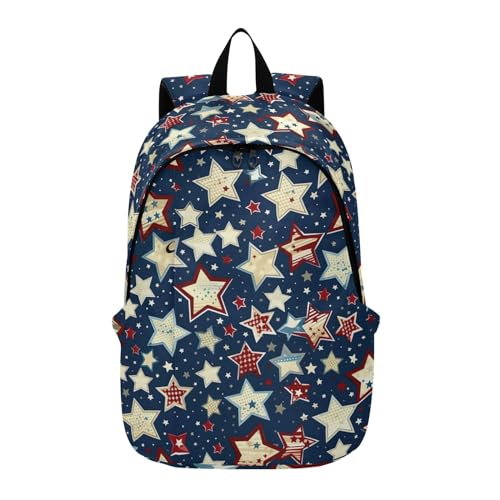 MCHIVER Travel Backpack American July 14th Casual Daypack Backpacks Lightweight Carry on Bag Water Resistant Hiking Backpack for Men and Women