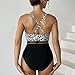 WEYI One Piece Swimsuit Fashion Breathable Leopard Print Backless Deep V Neck One Piece Swimsuits for Women Surfing (XL)
