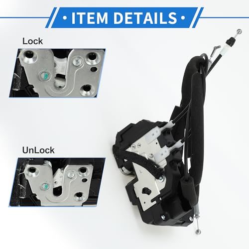 Image of Power Door Lock Actuator Motor for Nissan TITAN 2004-2012 Front Left Driver Side Door Latch Actuator Assembly with Cable