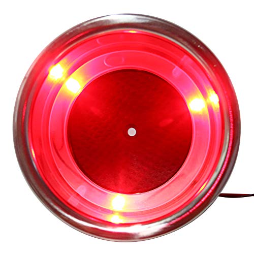 Amarine Made 4 Pcs Led Cup Holders 3 Red Led Lighted Stainless Steel Cup Drink Holder With Drain & Led For Marine Boat Rv Camper #TOP2