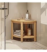 DWVO Water Resistant Poly Lumber Shower Bench, Non-Slip Bathroom Stool (Black)