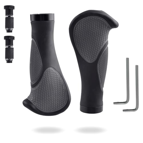 JEELAD 自転車バーテープ 自転車ハンドルグリップ バイクグリップ 自転車用グリップ マウンテンバイク用ハンドルグリップ 内径22.2mm MTB ロードバイク用 滑り止め 牛角 エンドプラグ付き