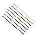 6Pcs Reusable Metal Straws, Drinking Straws, Aluminum Straws, Smoothies Straws, Wide Straws, Rainbow Colorful Straws for Party, Included a Cleaning Brush