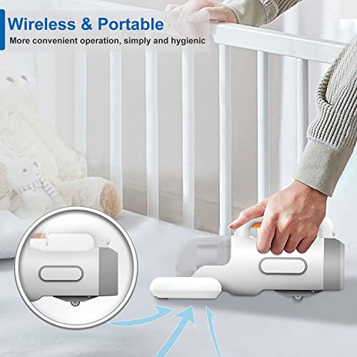Swdk KC101S Portable Bed Vacuum Cleaner Cordless Rechargeable Professional Mattress Vacuum Cleaner Powerful Suction Handheld Deep Cleaner For Bed Sheet Carpet Fabric Sofa Vacuum Cleaning thumb #1