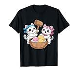 Photo Gallery mochi time cute kawaii cats making japanese sweets maglietta Photo Gallery mochi time cute kawaii cats making japanese sweets maglietta