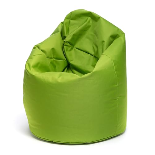 Ecopuf Sacco L – Puf Puff de poliéster 110 x 70 cm, 220 litros, Doble Costura (Puf Lleno)
